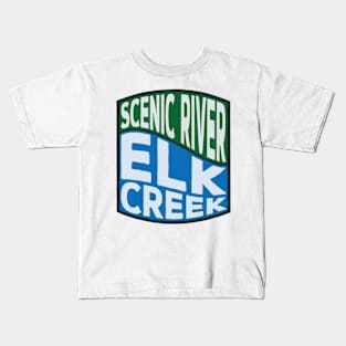 Elk Creek Scenic River wave Kids T-Shirt